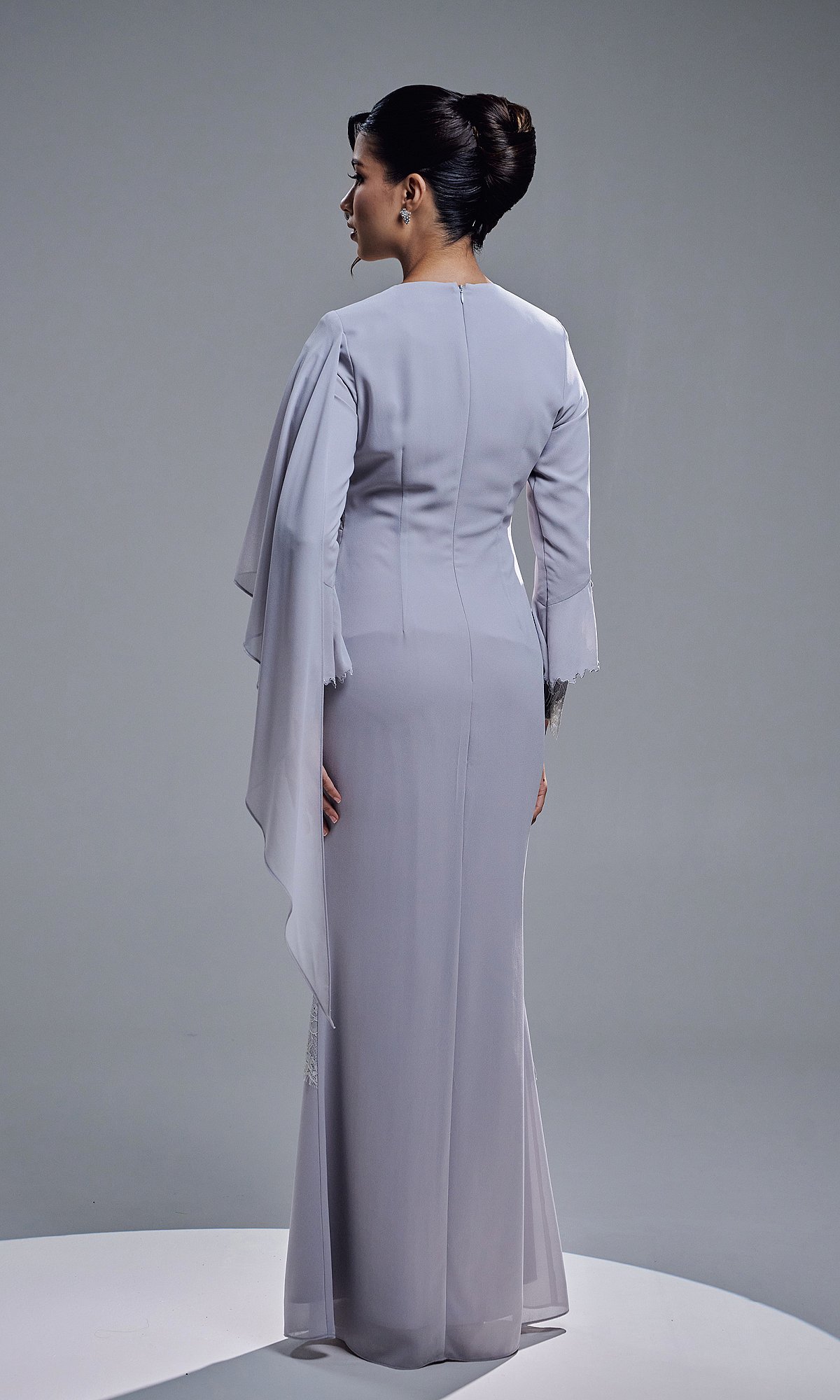 RAEESA DRESS - STEEL GREY
