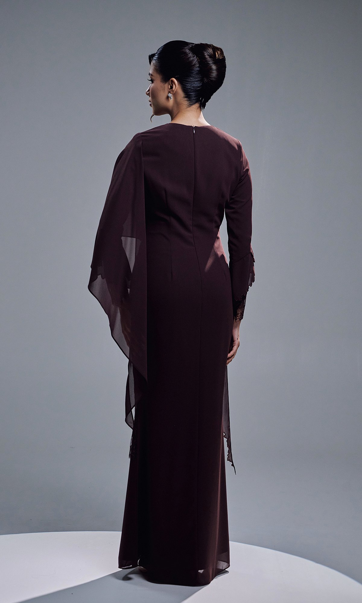 RAEESA DRESS - MAHOGANY