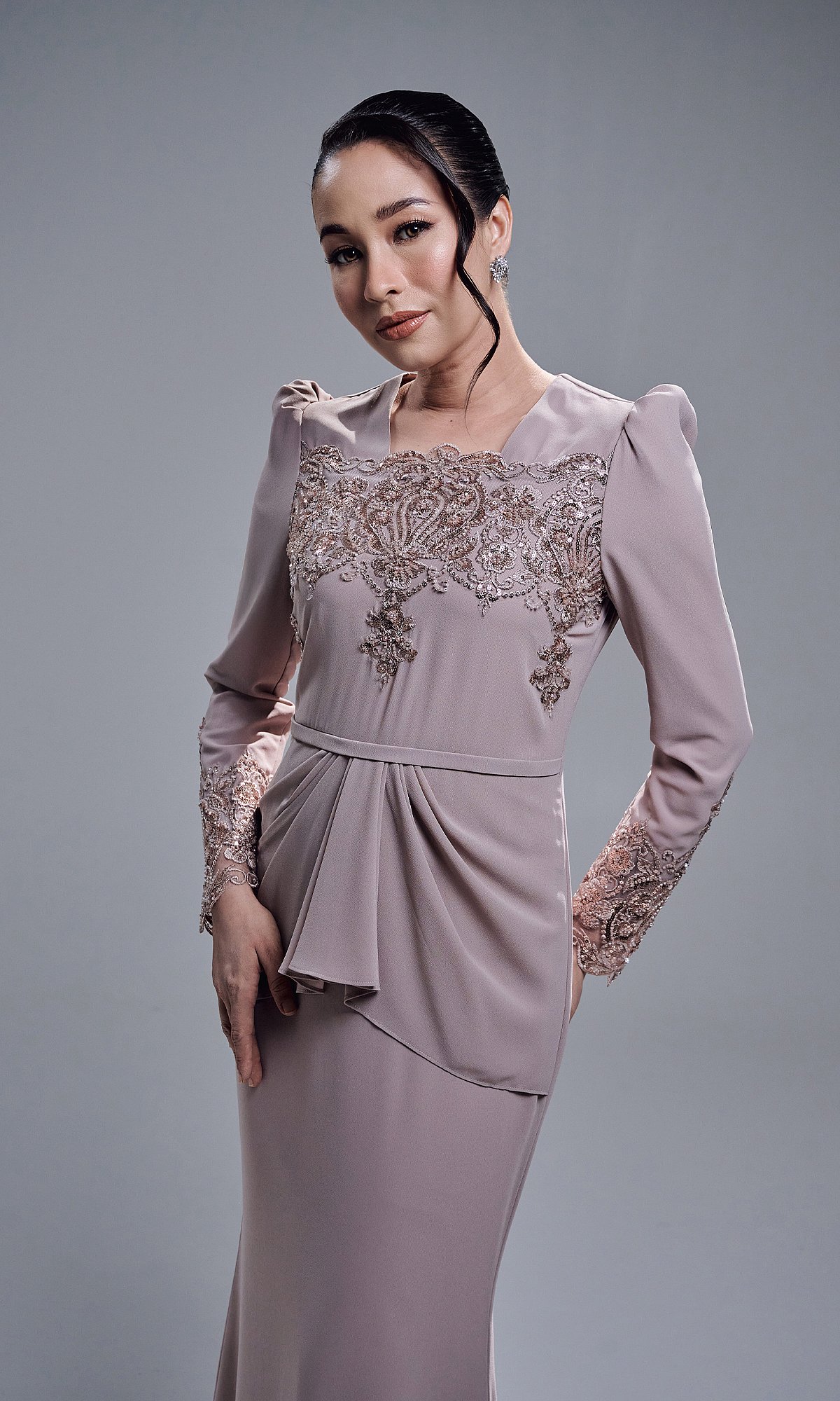 ASRIVIA DRESS - PALE MAUVE