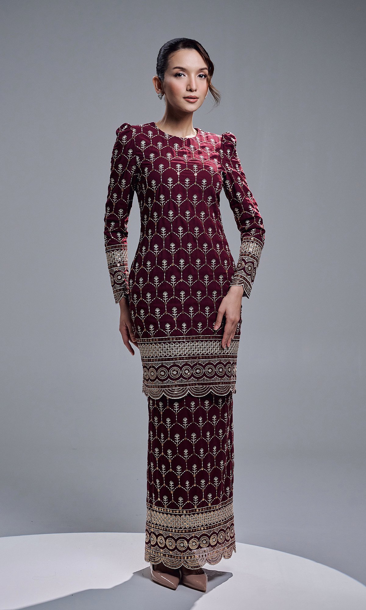 MARAVIA KURUNG - BURGUNDY