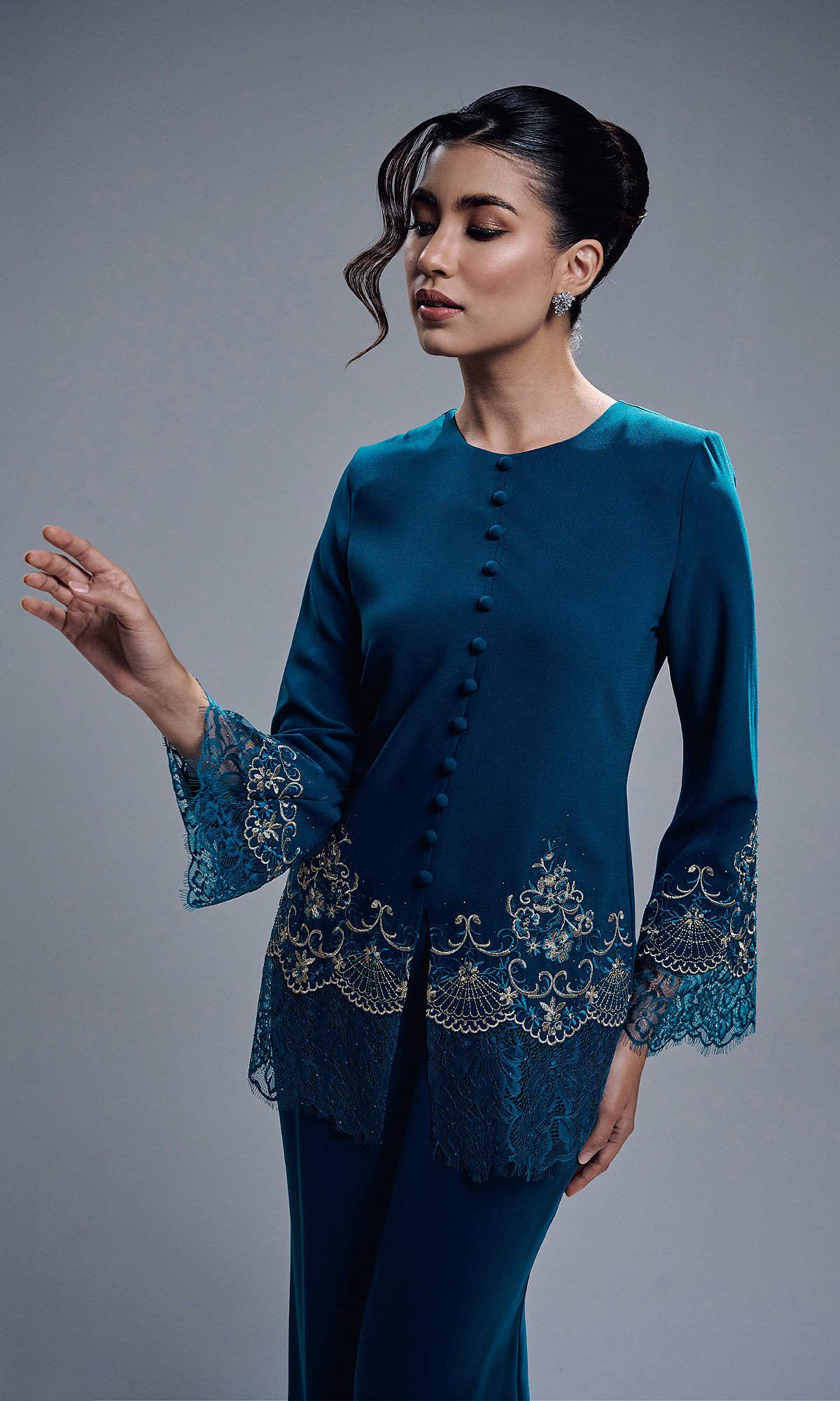 CAMERIA KURUNG - TEAL BLUE