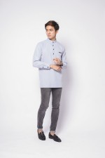 REMICO BUTTON - SILVER GREY