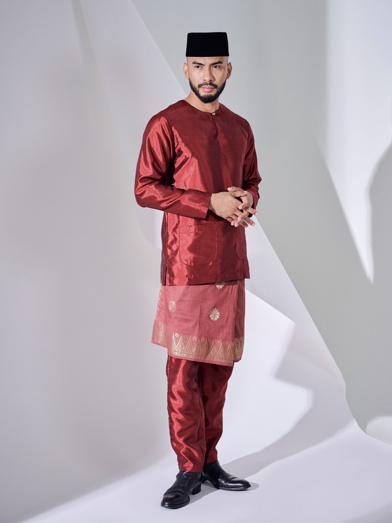KAUFMAN BAJU MELAYU - MAROON RED