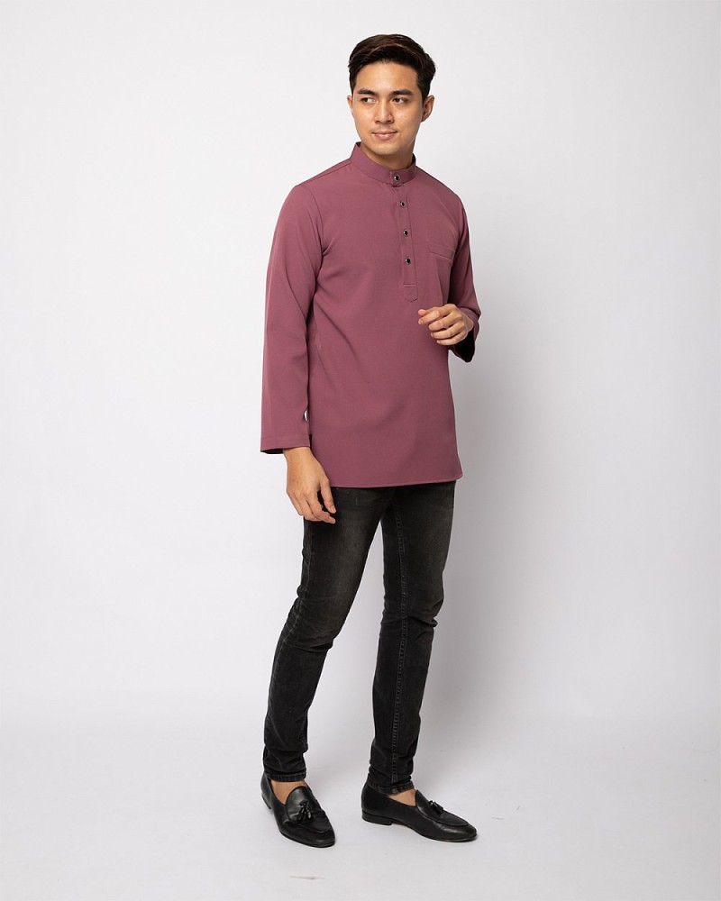 HELMICO KURTA BUTTON - DUSKY MAUVE