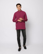 AUFMAN KURTA ZIP - BURGUNDY