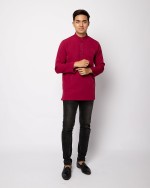 HELMICO KURTA BUTTON - BURGUNDY