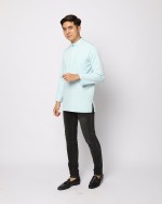 AUFMAN KURTA ZIP - PALE TURQUOISE