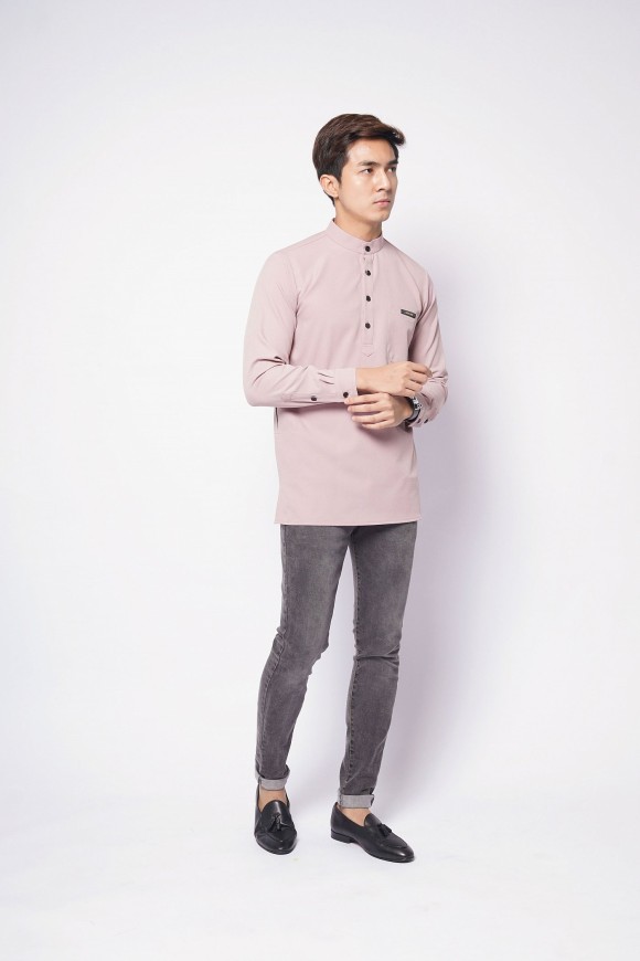 REMICO BUTTON - DUSTY MAUVE