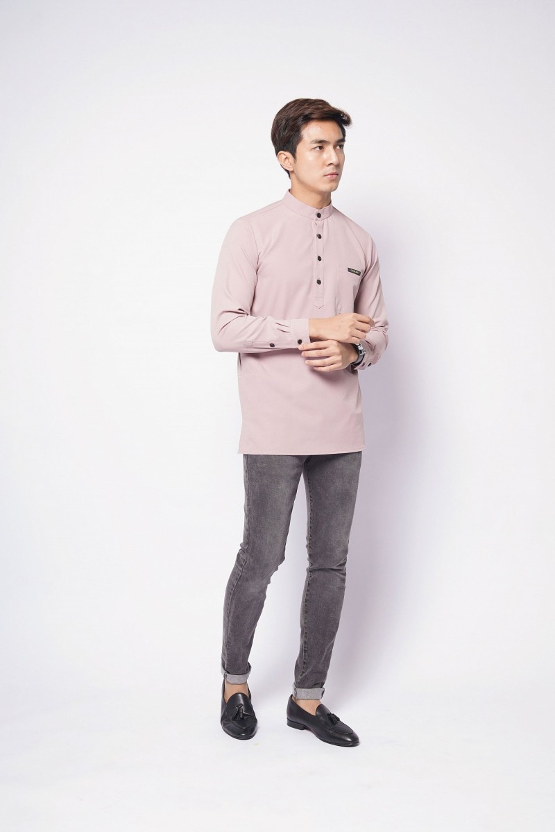 REMICO BUTTON - DUSTY MAUVE