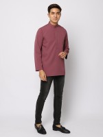 AUFMAN KURTA ZIP - DUSKY MAUVE