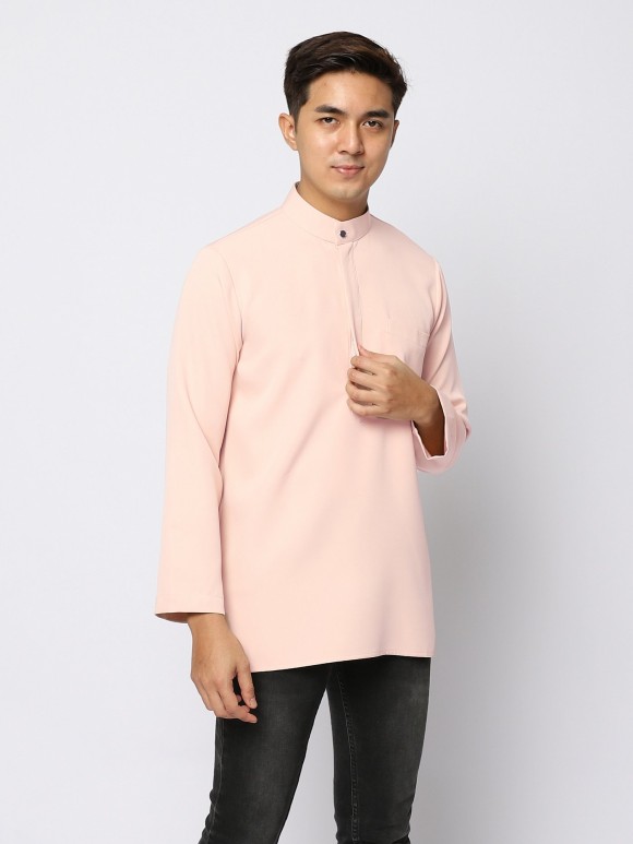 AUFMAN KURTA ZIP - PEACH