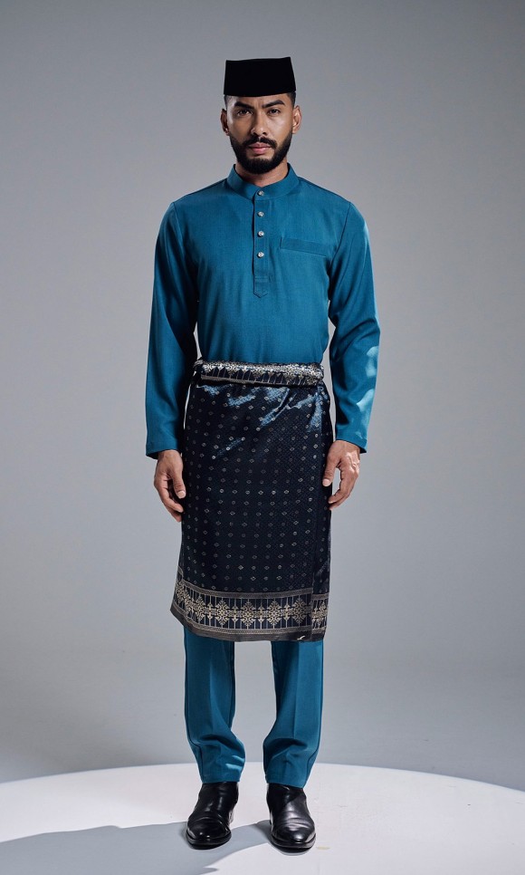 KHAREEF BAJU MELAYU - TEAL BLUE