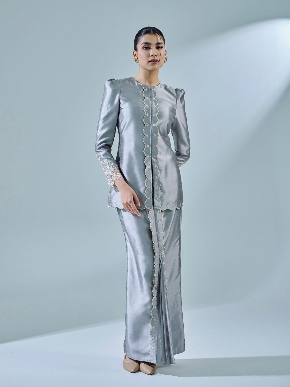 ESTINY KURUNG - METAL GREY