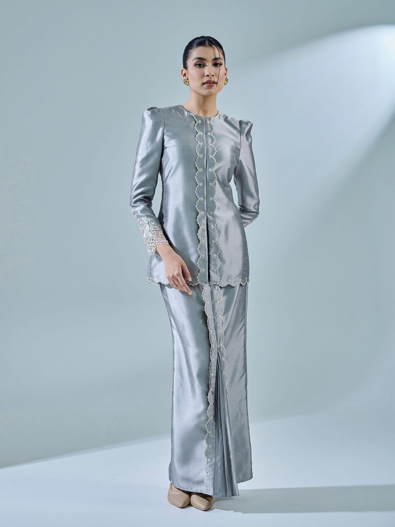 ESTINY KURUNG - METAL GREY