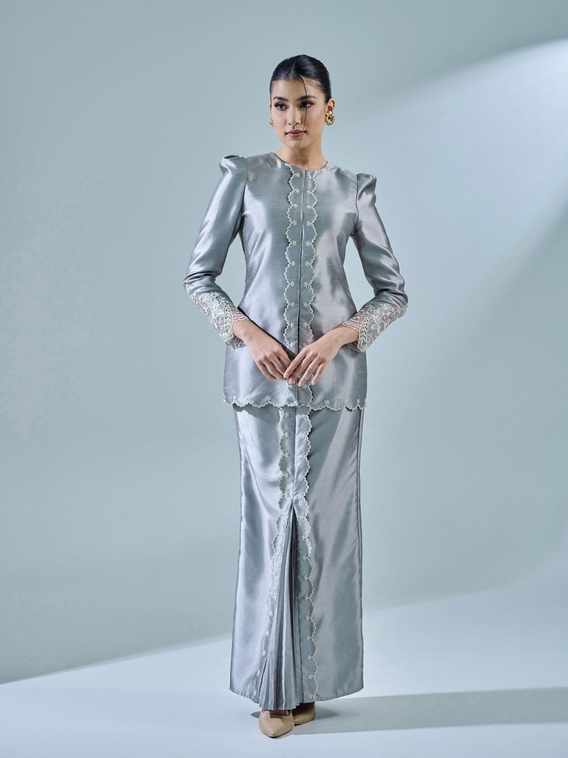 ESTINY KURUNG - METAL GREY