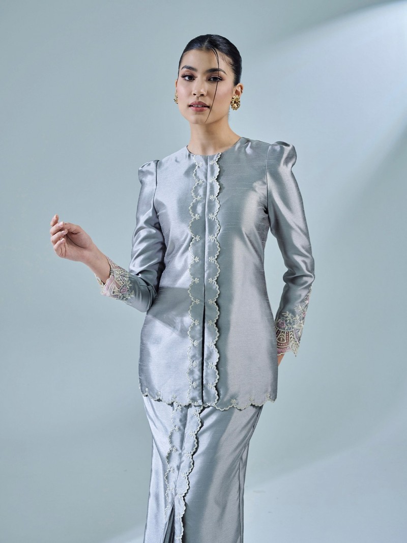 ESTINY KURUNG - METAL GREY