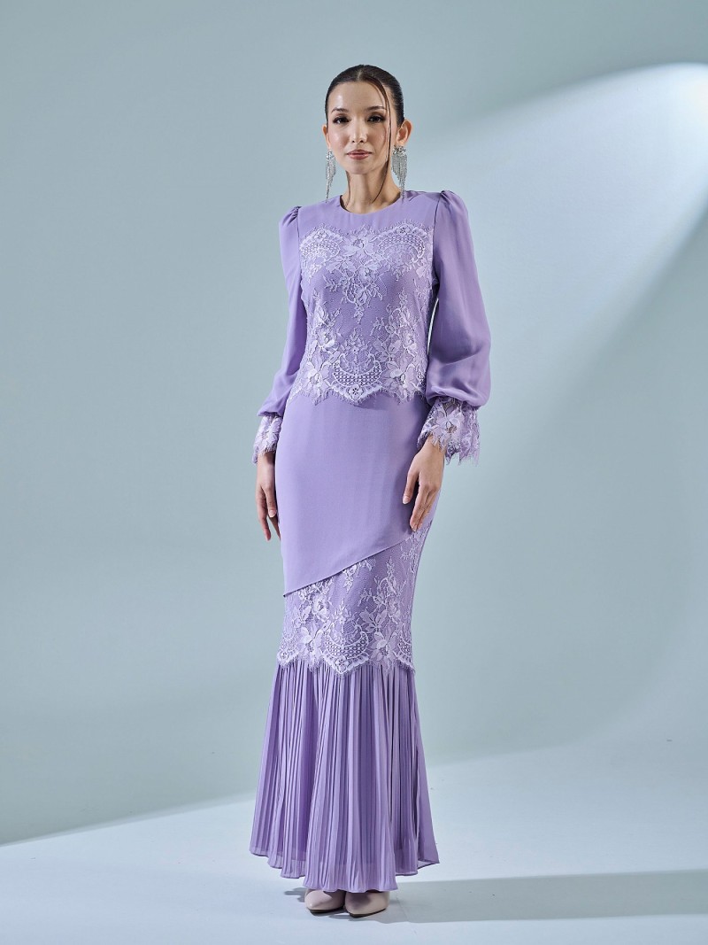 ARISSA DRESS - DUSTY PURPLE