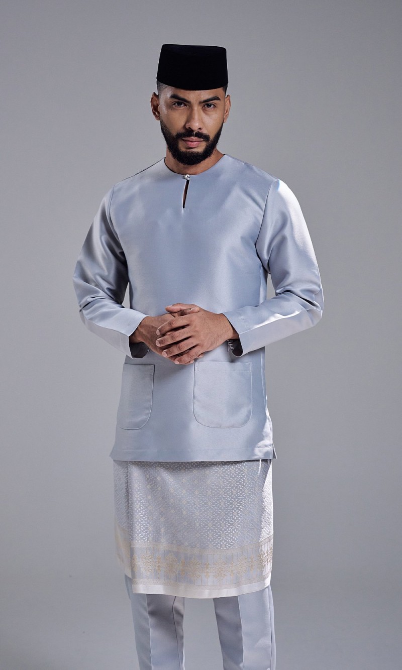 AZRAVI BAJU MELAYU - STEEL GREY