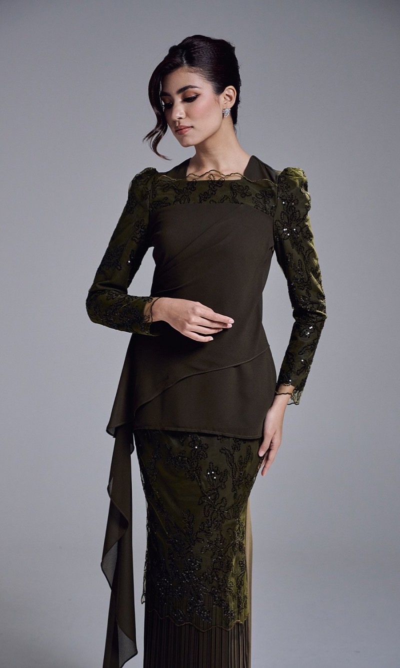 ESKADIA KURUNG - DARK OLIVE