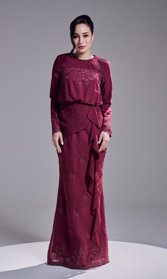 RESTA DRESS - DARK FUSCHIA RESTA DRESS - DARK FUSCHIA
