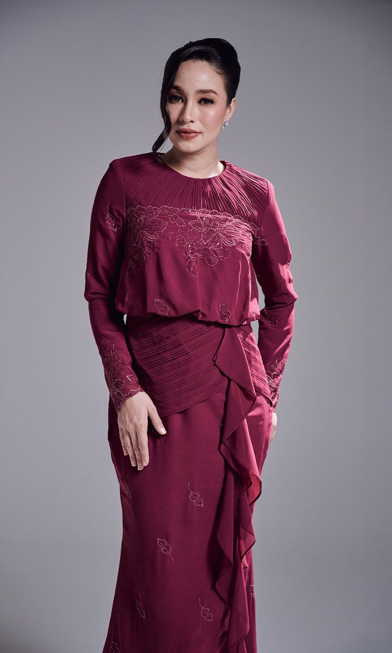 RESTA DRESS - DARK FUSCHIA