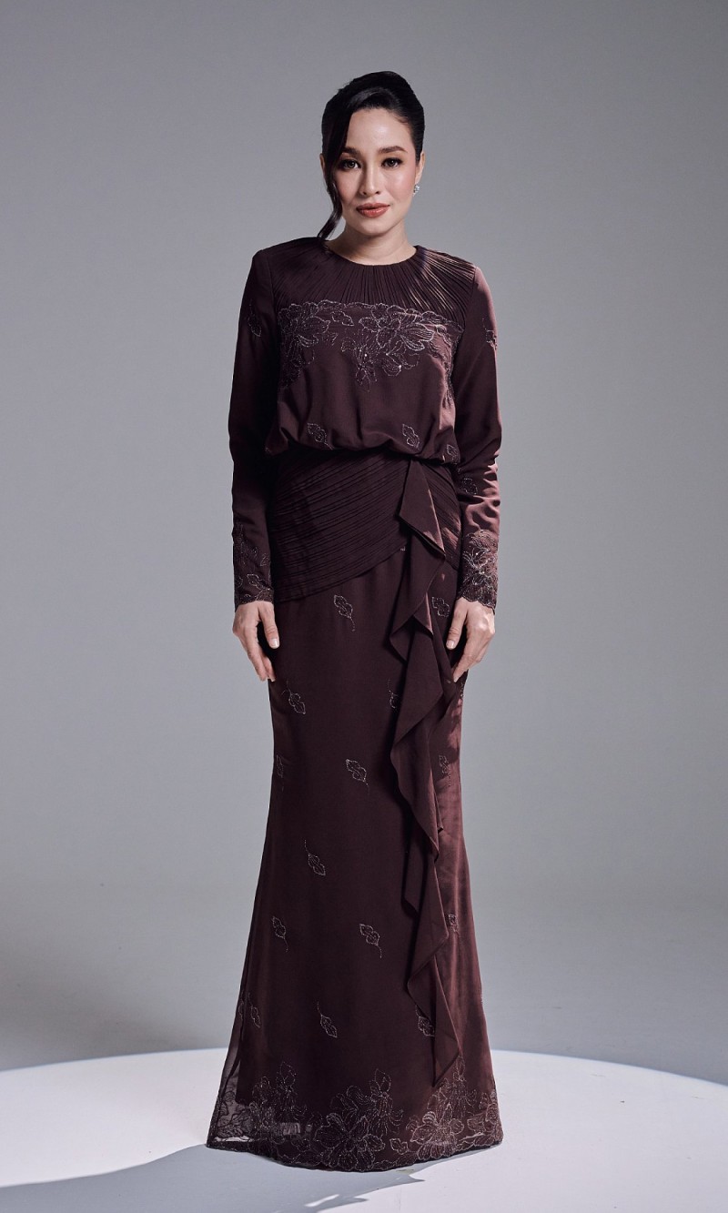 RESTA DRESS - MAHOGANY