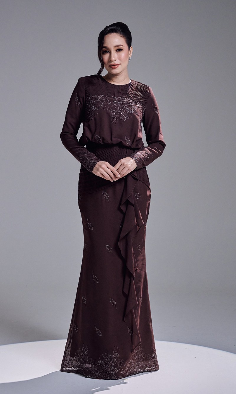 RESTA DRESS - MAHOGANY