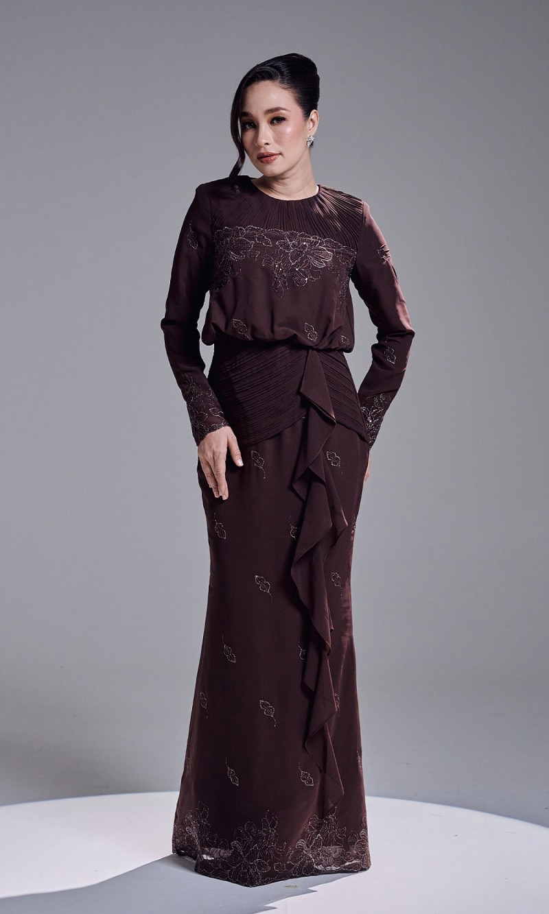 RESTA DRESS - MAHOGANY