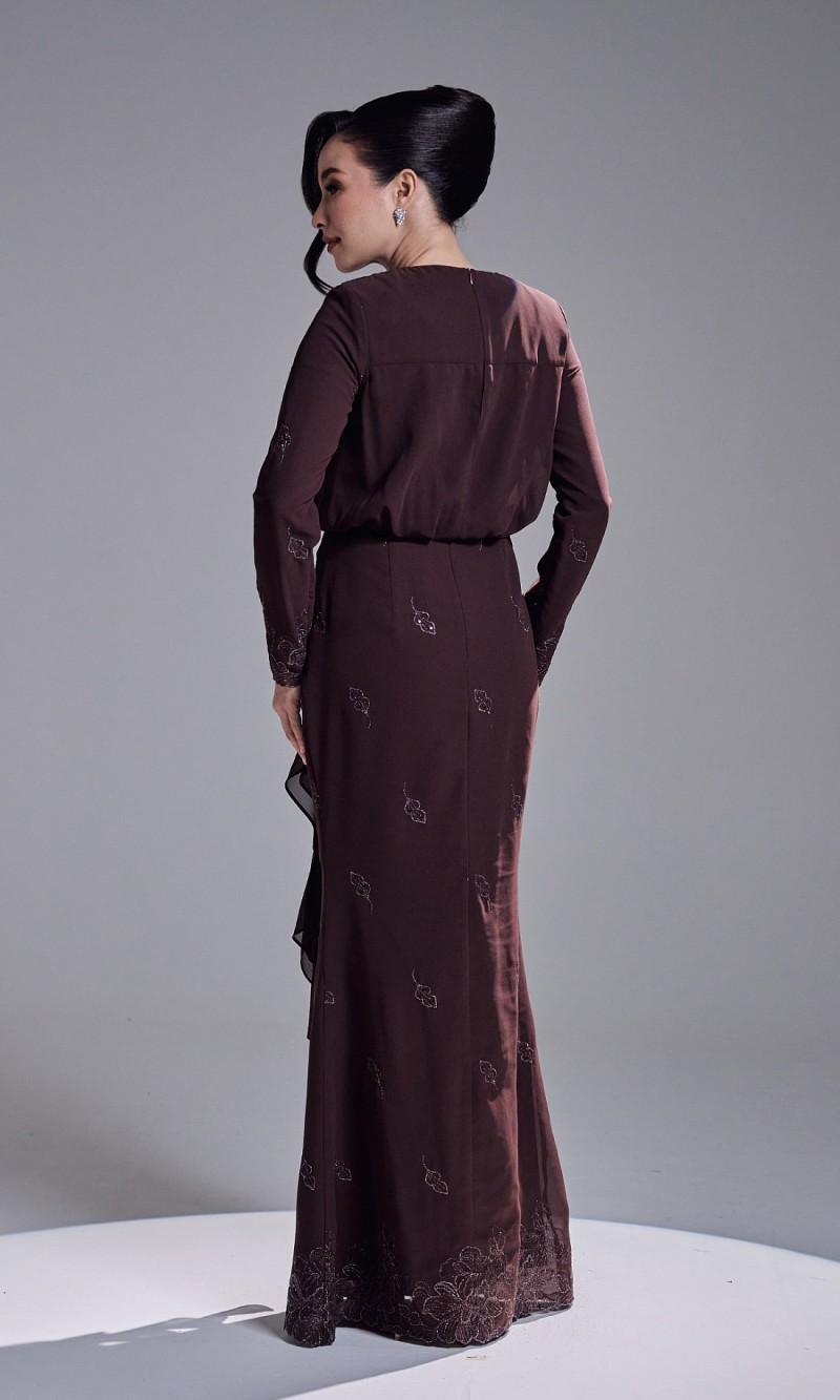 RESTA DRESS - MAHOGANY