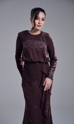 RESTA DRESS - MAHOGANY