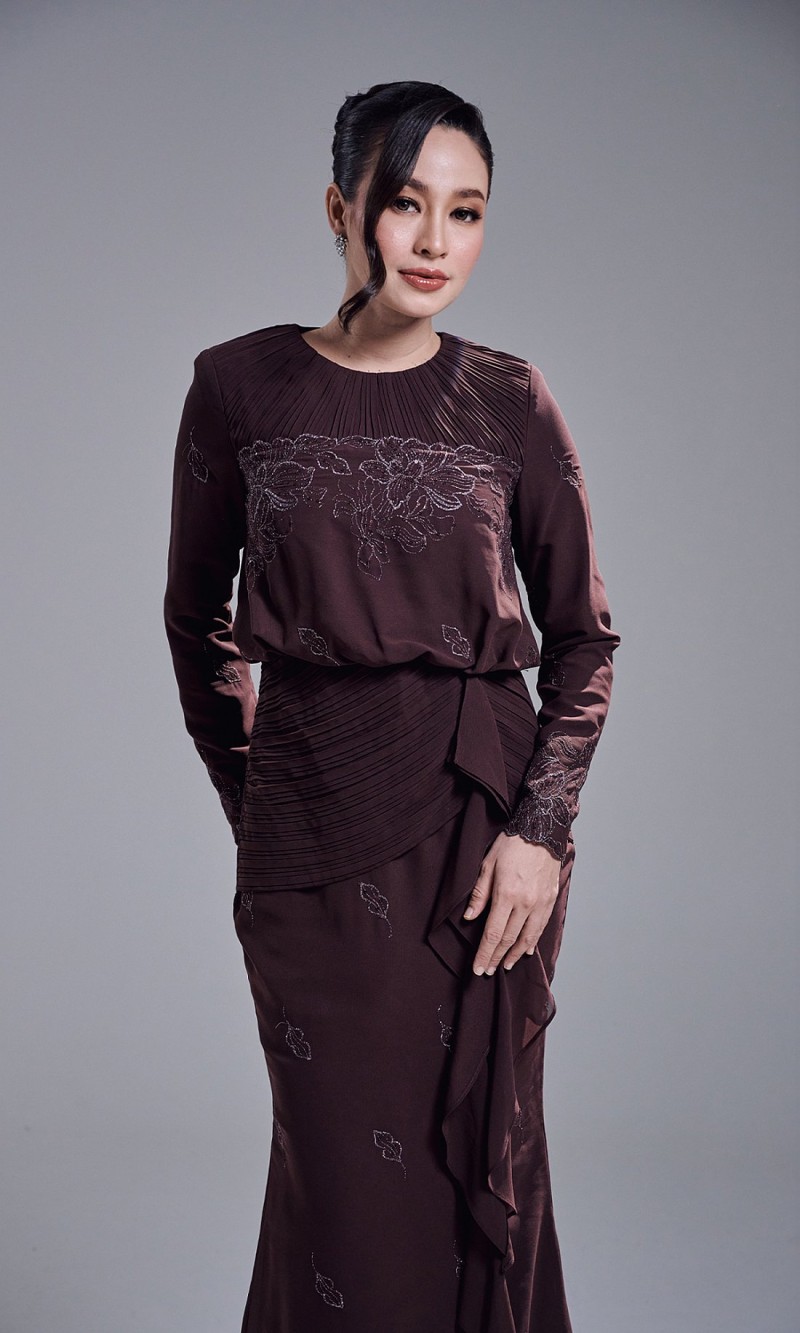 RESTA DRESS - MAHOGANY