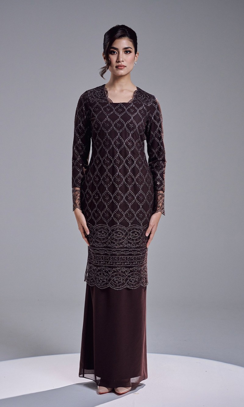 AVIANA DRESS - MAHOGANY