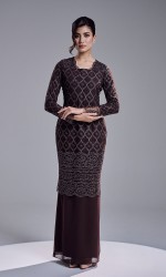 AVIANA DRESS - MAHOGANY