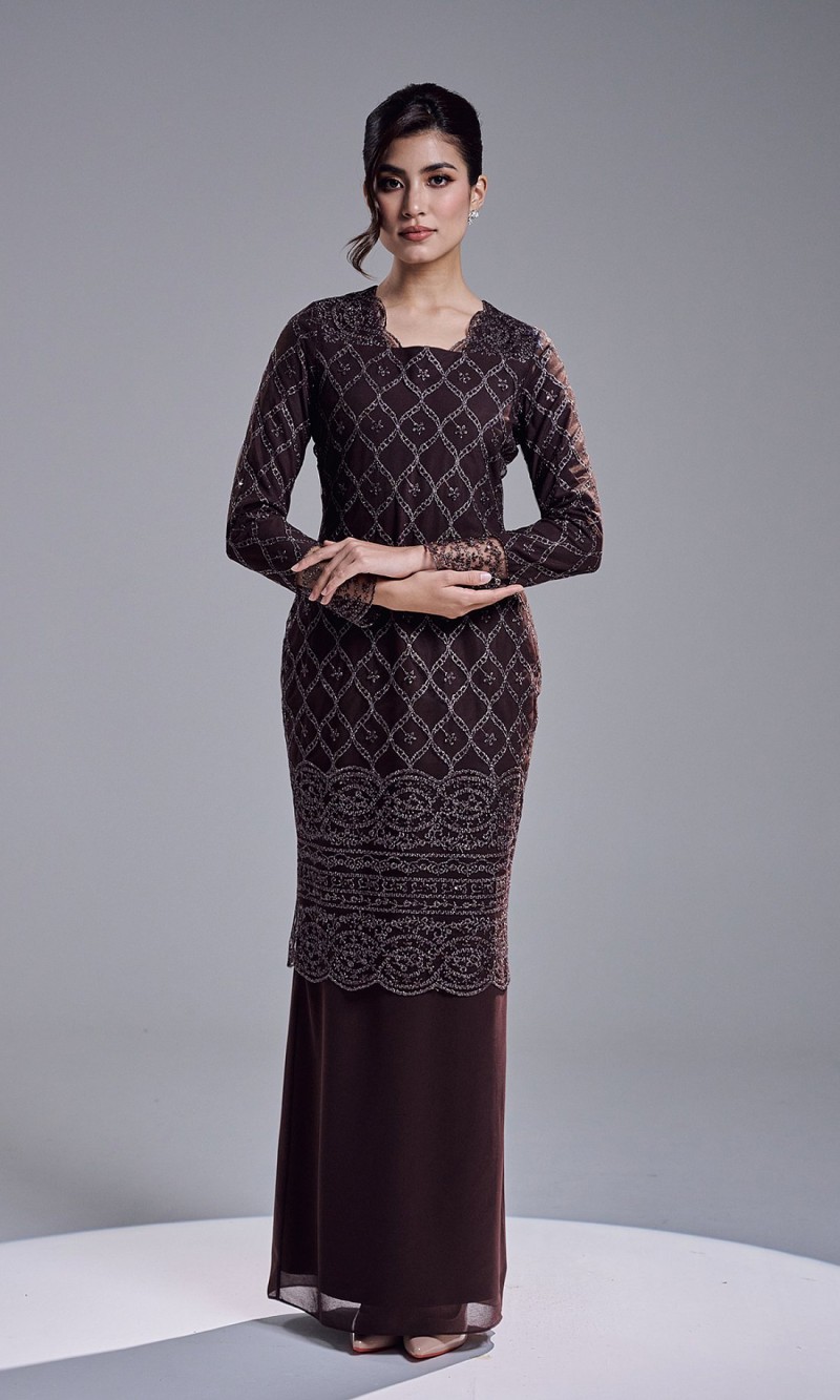 AVIANA DRESS - MAHOGANY