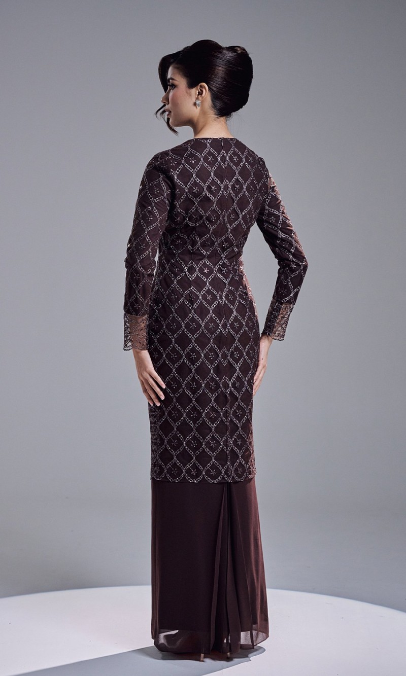 AVIANA DRESS - MAHOGANY