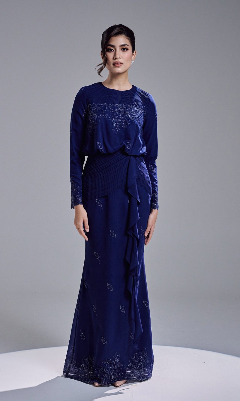 RESTA DRESS - NAVY BLUE