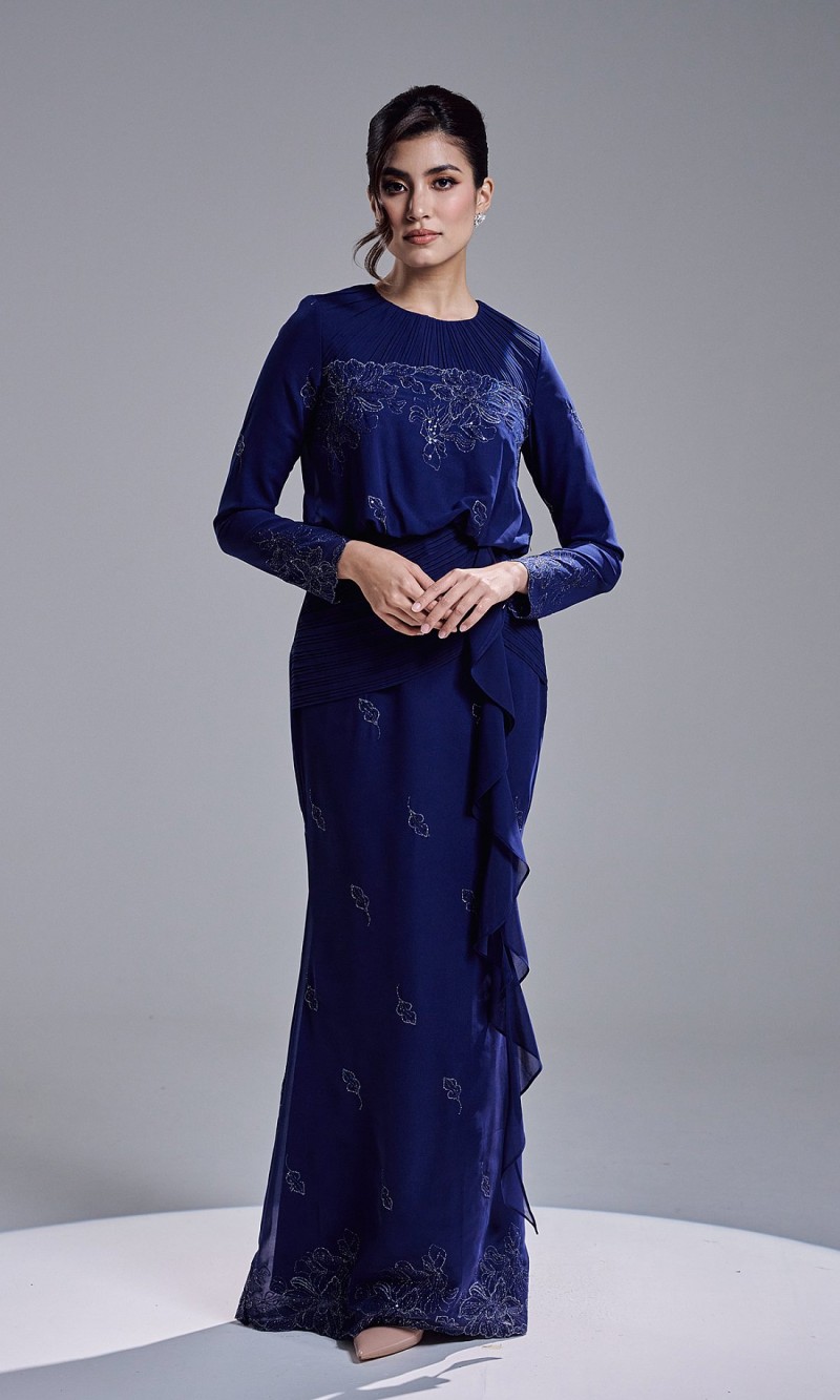 RESTA DRESS - NAVY BLUE