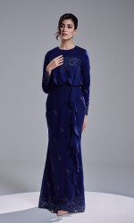RESTA DRESS - NAVY BLUE