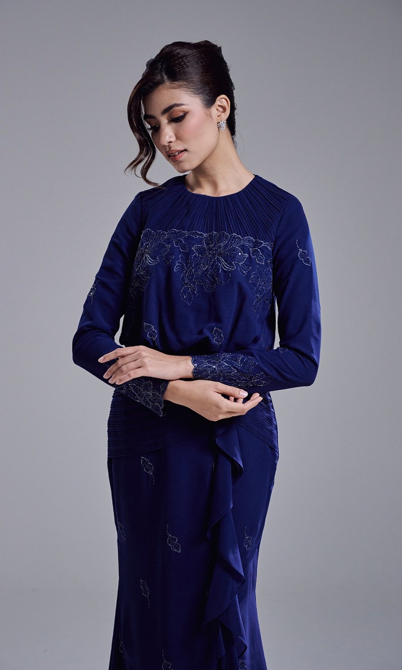 RESTA DRESS - NAVY BLUE