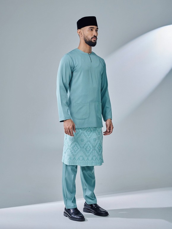 ANDIKA BAJU MELAYU - DUSTY TURQUOISE