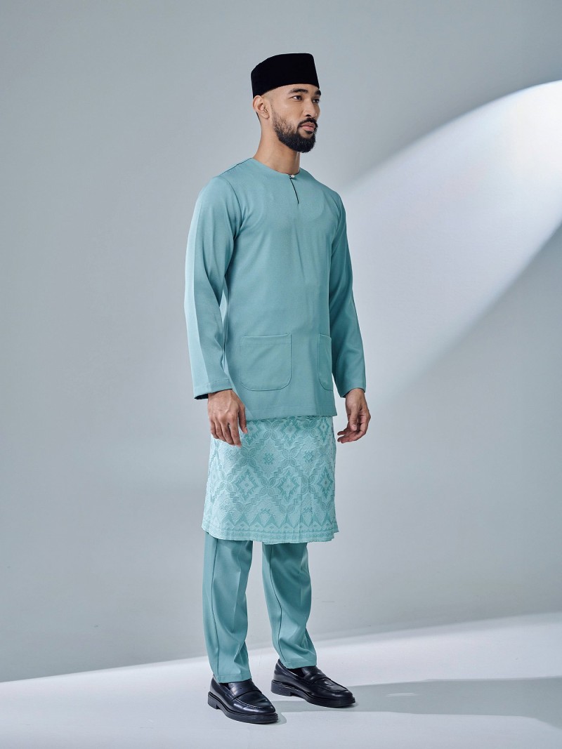 ANDIKA BAJU MELAYU - DUSTY TURQUOISE