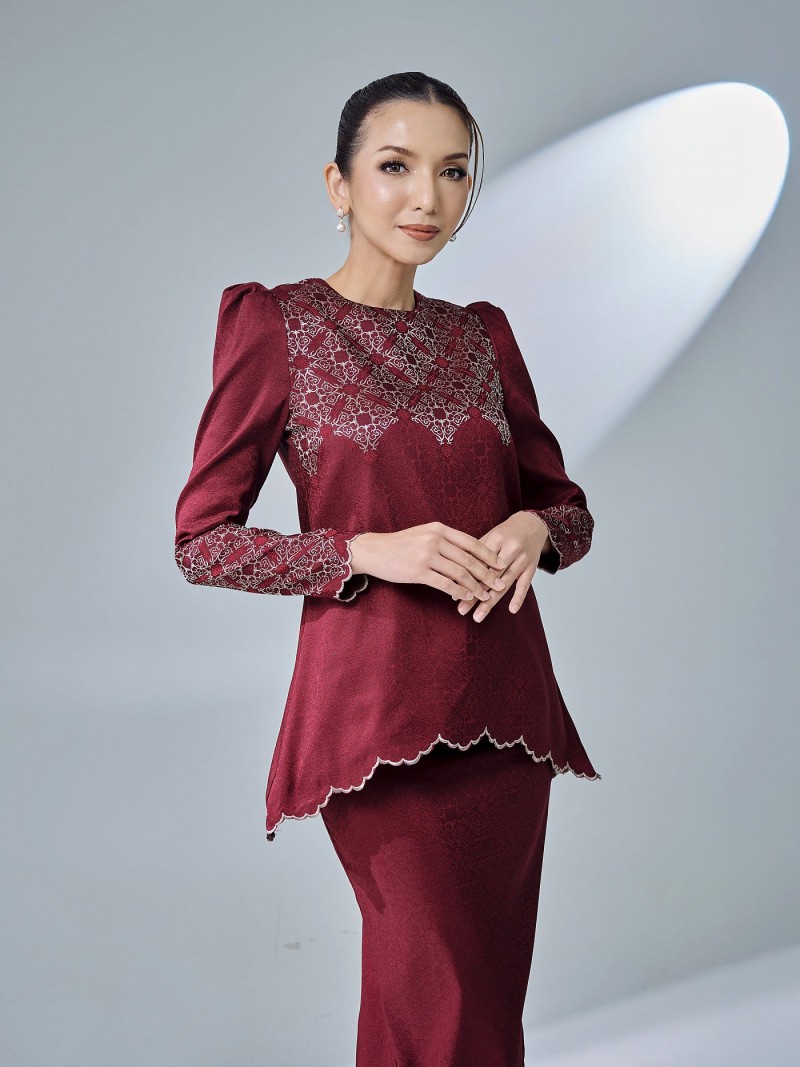 WARDAH KURUNG - MAROON