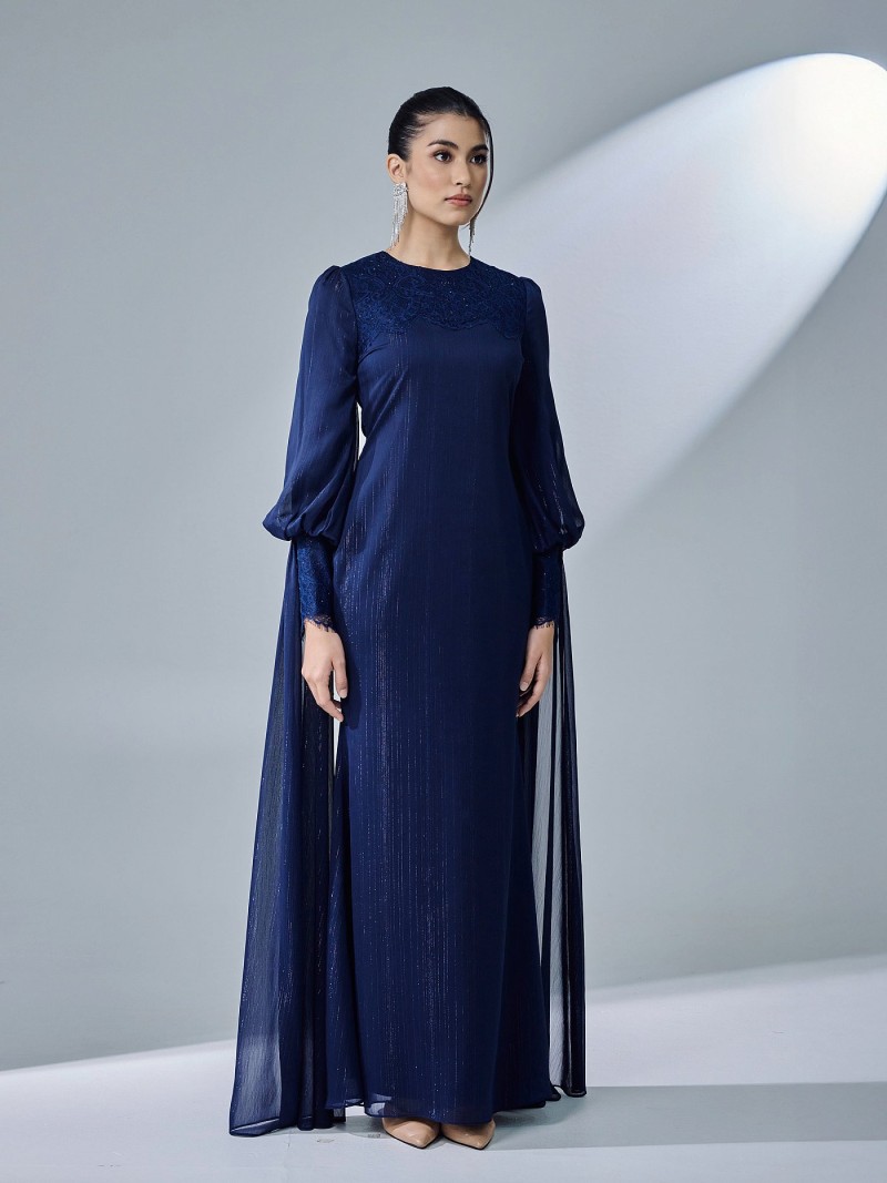 TIERA DRESS - NAVY