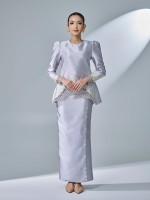 ESTIRA KURUNG - SILVER GREY