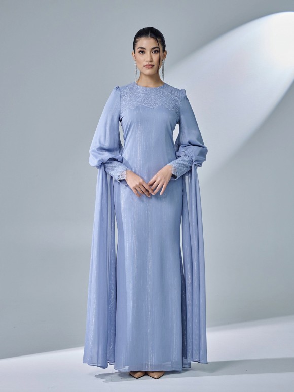 TIERA DRESS - BLUE GREY