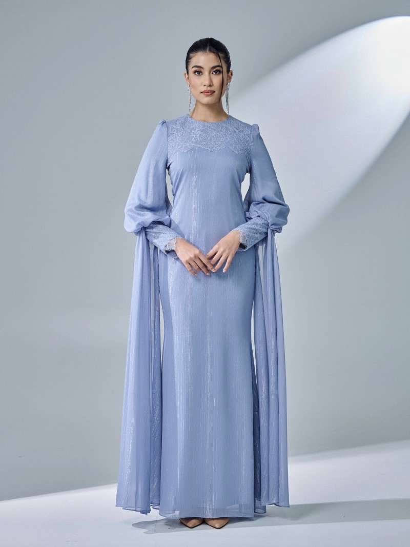 TIERA DRESS - BLUE GREY