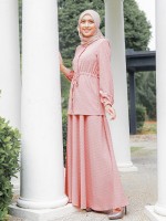 NYDIA DRESS - CORAL. PEACH