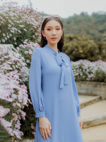 VELISAA DRESS - DUSTY BLUE