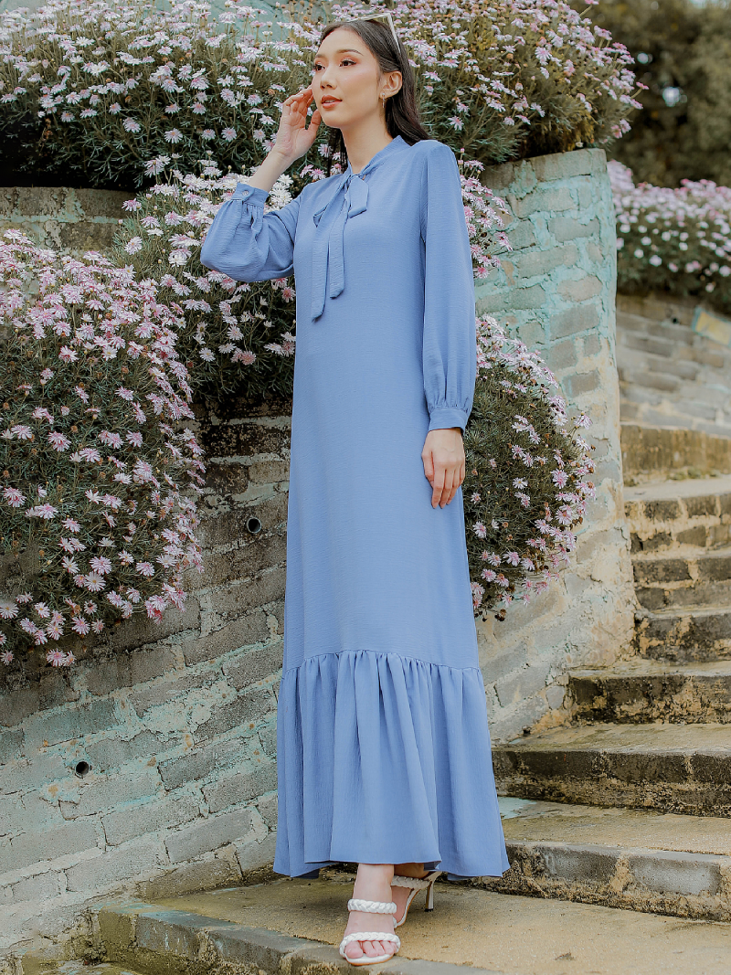 VELISAA DRESS - DUSTY BLUE