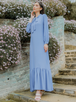 VELISAA DRESS - DUSTY BLUE